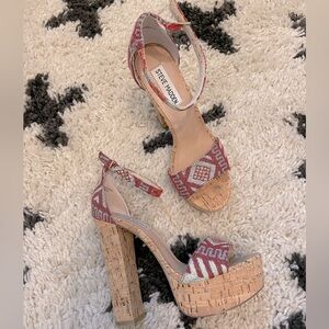 Steve Madden ‘Gonzo’ Cork Platform Heels - Sz 7